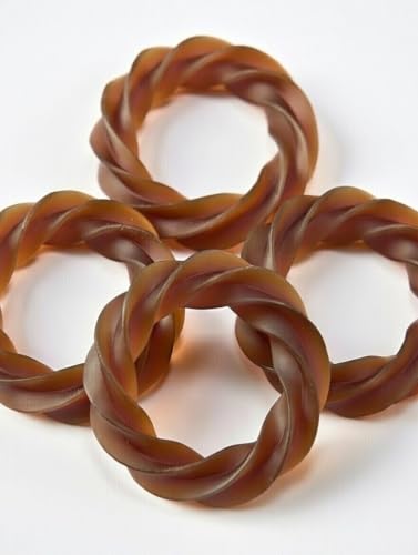 No Rawhide Puppy Teething Rings – Pumpkin (4 Rings) Grain Free Rawhide Alternative Teething Treats for Puppies - size: 4 Count (Pack of 1)