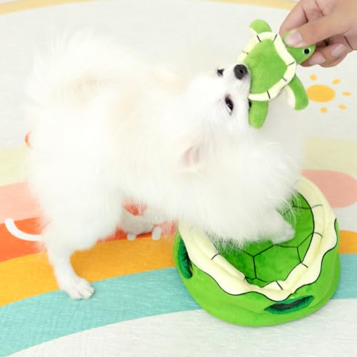 Hollypet Squeaky Hide and Seek Dog Toys for Small and Medium Dogs, Turtle - style: Turtle
