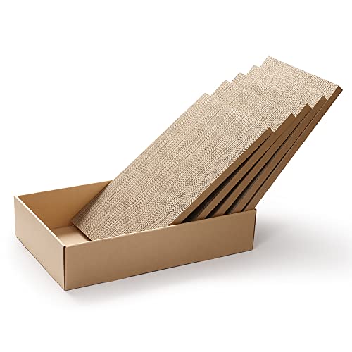5 Packs in 1 XL Cat Scratcher, Cat Scratching Pad, Double Sided Cardboard Cat Scratcher