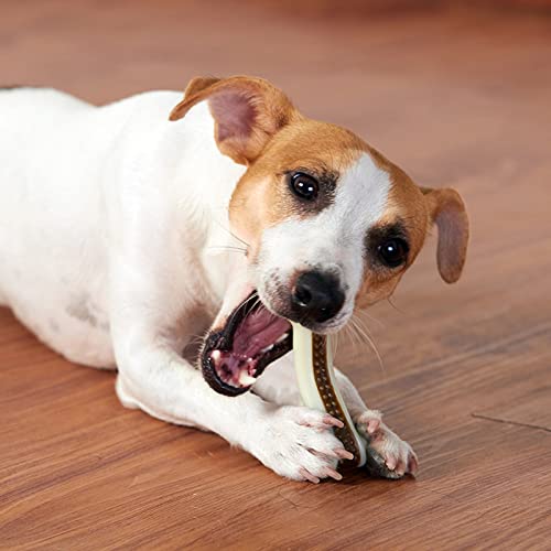 3 Pack Dog Chew Toys for Aggressive Chewers ,All Breed, Beef Flavor Bones - size: 3 PCS WBEEF bone