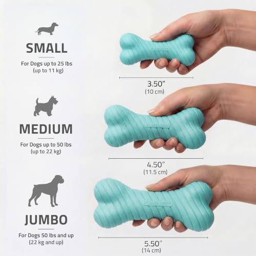 Playology Dual Layer Bone Dog Chew Toy - Jumbo, Peanut Butter Scent - size: Jumbo, style: Peanut Butter