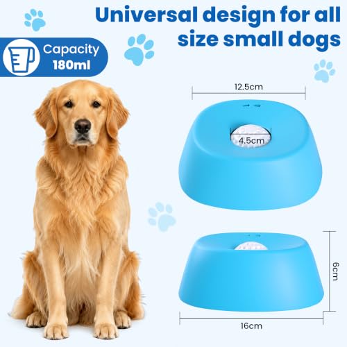 Slow Feeder Dog Bowl with Rolling Ball, Anti-Slip Lick Bowls with Ball