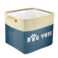 PET ARTIST Dog Toy Basket, Large Collapsible, Navy Blue, L:15"x13"x12" - color: Navy Blue, size: L:15"x13"x12"