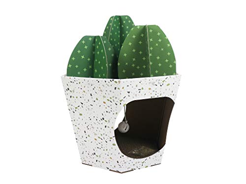 American Cat Club Cat House with Scratcher & Catnip included - Cactus Den - style: Cactus Tree