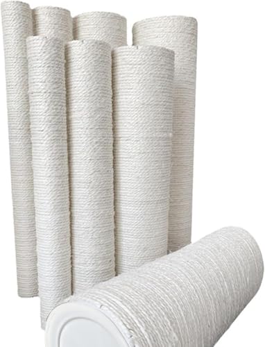 2Pcs M10 Cat Tree Replacement Post - 10mm Bolt Sisal Cat Scratching Post Replacement Pole DIY M10 Bolt Sturdy PVC Tubes Screws Included (3.35 * 19.68") - size: 3.35*19.68"