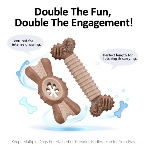 Dog Puzzle Chew Toy Durable Interactive Nylon Toys - color: Brown