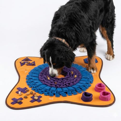 PET ARENA Adjustable Dog Snuffle Mat, Interactive Feeding Enrichment Toy - color: Large Colorful - Snuffle mat