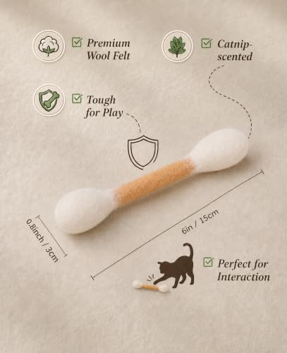Swabs Cat Toys with Catnip, Cat Toys for Indoor Cats, 3Pcs - size: 3 Packs