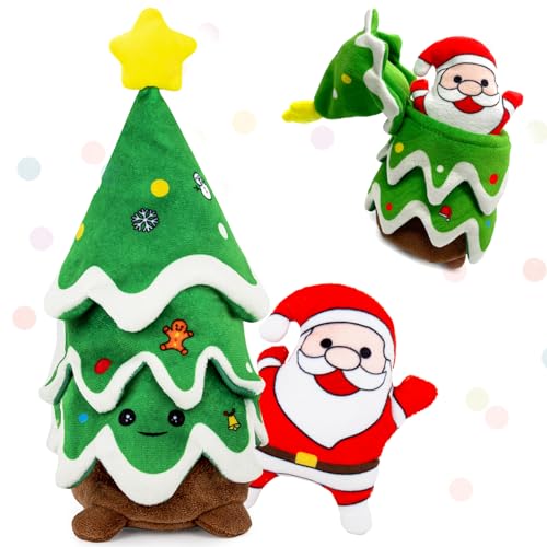 Christmas Dog Toy, Squeaky Crinkle Xmas Tree and Santa - style: Christmas Toy