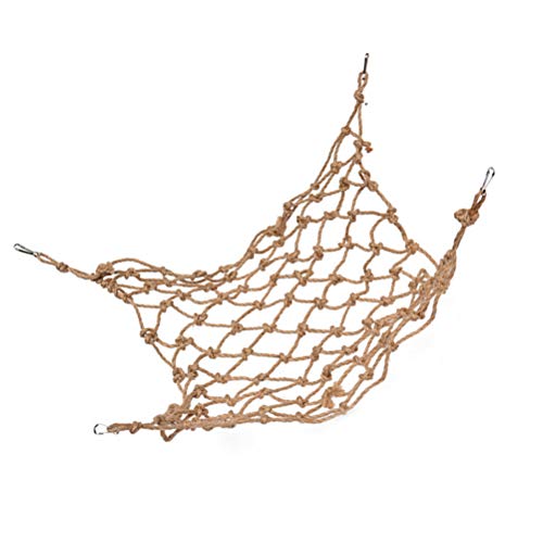 Scicalife Parrot Climbing Net Rope Bird Ladder Toy with Hanging Buckle for Budgie Parakeet Macaw Pet Play Gym 19.68 X 15.74 in