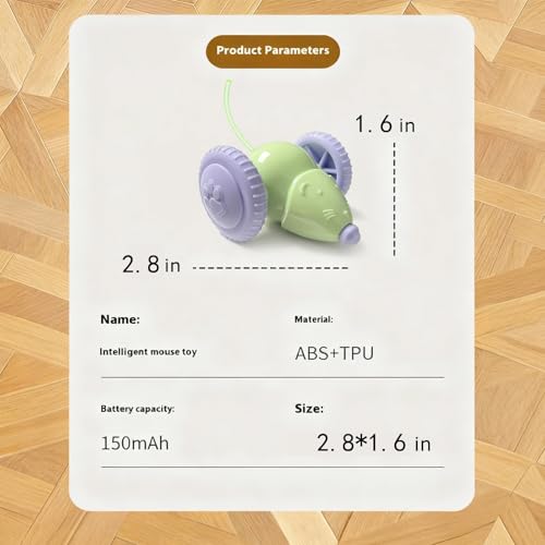 Interactive Cat Toys for Indoor Cats,Automatic Moving Kitten Toys,Cat Balls - color: Green