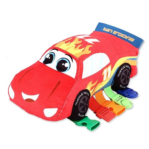 Buckle Toys, Bullet Racecar Plush Learning Toy, Develop Fine Motor Skills - size: Small