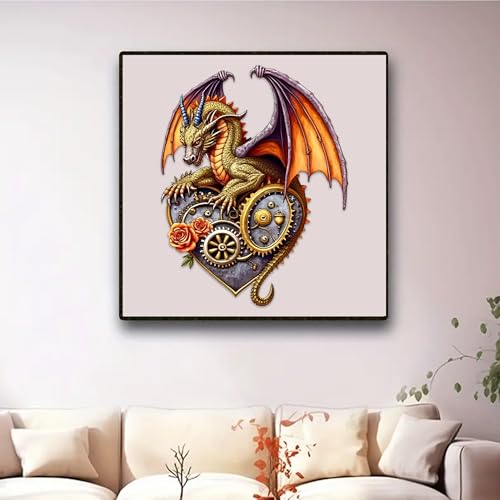 Jigsaw Puzzles,210 Pieces Flying Dragon Wooden Puzzles for Adults, Unique Shaped Plant Puzzles,Brain Teaser Family Flower Puzzle Game (Dragon, Medium) - color: Dragon, size: Medium