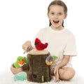 Bird Stuffed Animal Set, Treehouse Plush with 3 Birds & Egg, 12" - style: Bird Treehouse