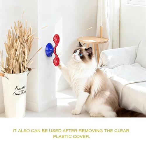 Interactive Cat Toys & Treat Dispenser with Catnip Ball (Aqua)