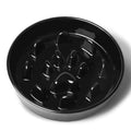 Ceramic 1.5 Cup for Small & Medium Breeds Slow Feeder Dog Bowl (Black) - color: Black