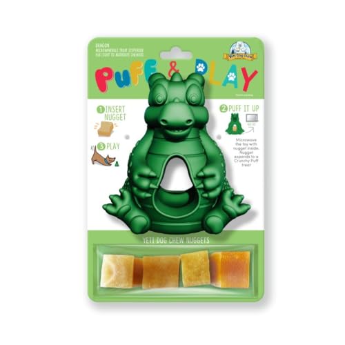 Yeti Puff & Play Interactive Dog Toy, Nugget Treat Dispenser, Green Dragon - color: Green - Dragon