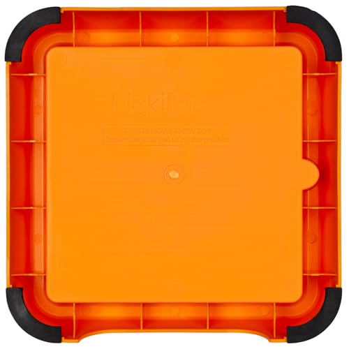 LickiMat Mini Keeper. Designed to Enhance LickiMat Experience and Extend LickiMat into Full Feeder for Small Dogs. (Orange) - color: Orange