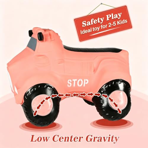 INPANY Kids Bouncy Car Hopper Toys, 2-5 Kids Ride on Car, Gifts Toy for Kid - color: Pink Car
