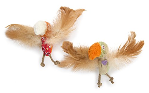 Petlinks (2 Count) HappyNip Love Birds Cat Toys, Contains Silvervine & Catnip - Multi Color, 2 Count - color: Love Birds, size: Set of 2