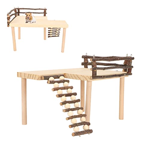Hamster Wooden Platform Reptile Bridge Hamster Playground
