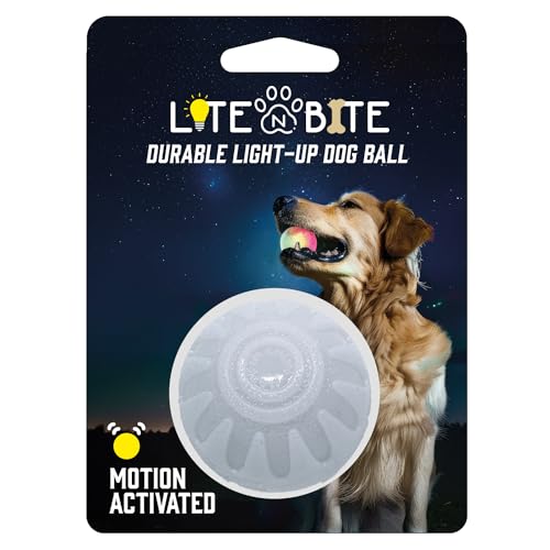 LED Light Up Dog Ball, Bounce-Activated Color Changing