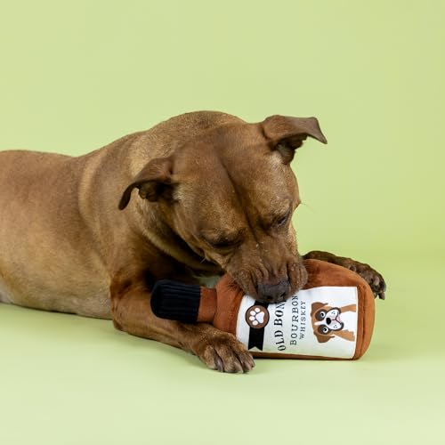 Fringe Studio Old Bones Whiskey Plush Dog Toy, Pet Shop Collection (314454) - color: Old Bones Whiskey