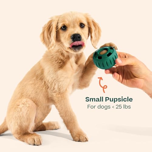 WOOF Pupsicle Interactive Dog Ball Toy for Dogs Small 10-25 lbs - Green - color: Green, size: Small