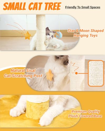 Happi N Pets Cloud Cat Tree, Cat Scratching Post with Soft Bed for Kitten - size: 22" with Scratching Post