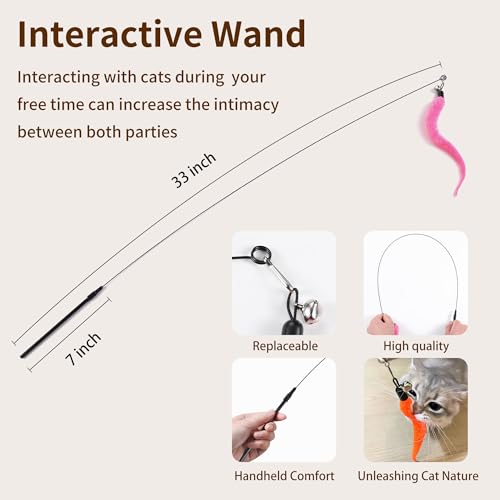 Hanging Cat Toys for Indoor Cats - color: 12 Wand /Hanging