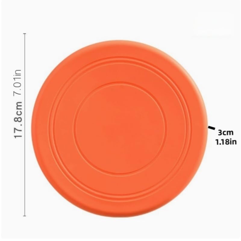 1/2 Pack Dog Flying Disc Soft Rubber Bite Resistant Floatable for Fetch Training Park Beach Pool Play, 1pc, Yellow