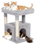 23.6" Cat Tree for Large Cat, 19 * 15.8 in Large Perch, Light Gray - color: Light Gray