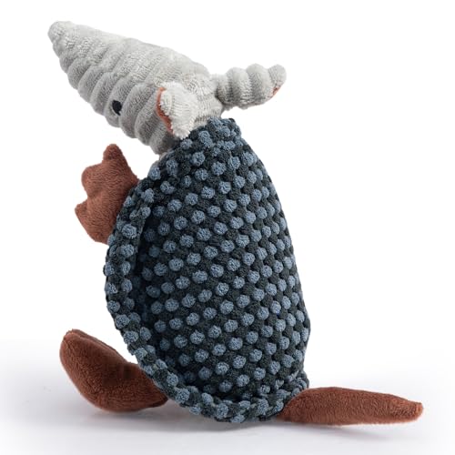 Hollypet Armadillo Squeaky Puppy Dog Toys for Small Medium Dogs, 8" - color: Dark Gray and Light Gray, size: 8 IN