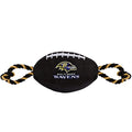 Pets First NFL Baltimore Ravens Football Dog Toy, Tough Quality Nylon Materials, Strong Pull Ropes, Inner Squeaker, NFL Team Color - color: Baltimore Ravens