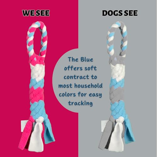 Patented Fleece Tug Toy for Dogs (Blue) - color: BLUE