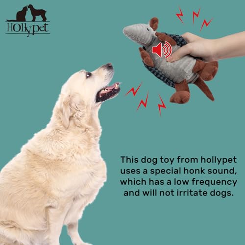 Hollypet Armadillo Squeaky Puppy Dog Toys for Small Medium Dogs, 8" - color: Dark Gray and Light Gray, size: 8 IN