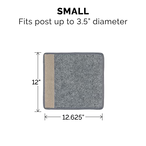 Furhaven Wrap Around Scratching Post Cover for Indoor Cats, Fits Posts Up to 3.5" Diameter, Durable & Less Mess - Tiger Tough Carpet Scratch Mat - Gray, Small - color: Scratch Post Cover - Gray, size: Small
