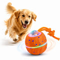 Smart Interactive Dog Ball, Automatic Rolling with LED Glow, E-TPU Dog Ball, Toy for Dog - color: Orange