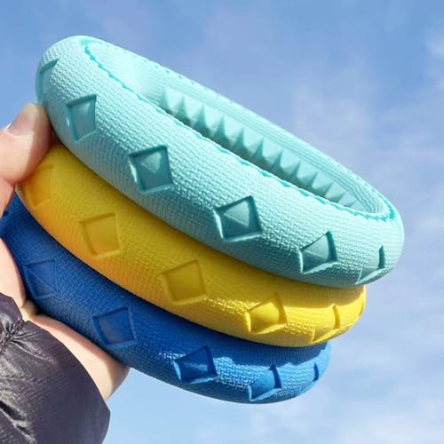 3Pcs Tough Durable Ring Toy for Dogs Tug Ring Strong Rubber Dog Fetch Toy for Small Medium Breeds Pack of 3