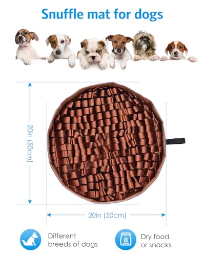 AMIR Slow Feeder Mat for Dogs – Dog Food Mat Anti-Gobble Mat to Relieve Boredom, Anxiety & Stress, Snuffle Mat for Dogs Works for All Dog Breeds, Sizes & Ages