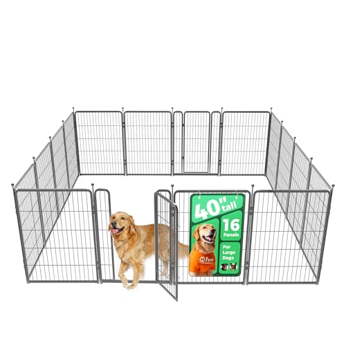FXW Aster Dog Playpen Designed for Yard, 40" H, 16 Panels - size: 40"H & 16 Panels