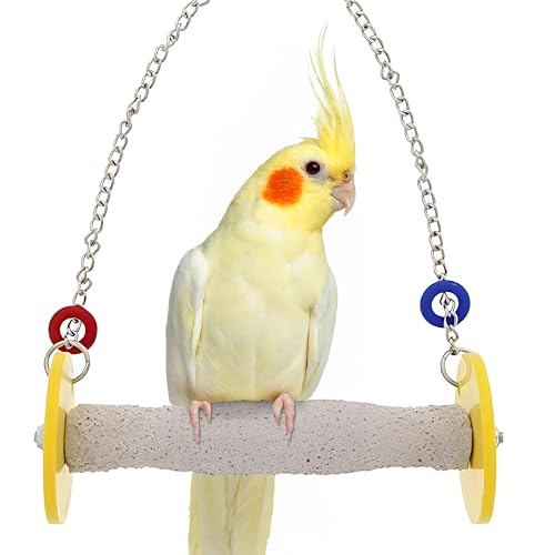 Sweet Feet and Beak Roll Bird Swing, Conure Quaker, Small, Yellow - color: Yellow, size: Small 8.5"