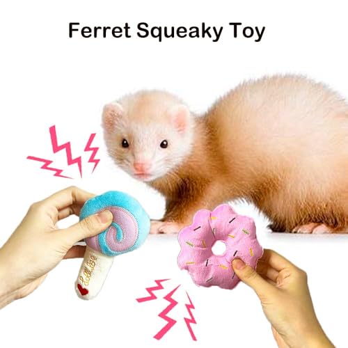 6 Pack Ferret Chew Toys Ferret Bell Balls Squeaker Toys Squeak Toy Teething Pet Toy Durable Knotted Tug of war Cotton Chew Toys Exercise Scratch Toy Interactive Cat Dog Rope Toy Set Small Animals