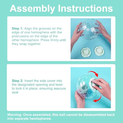 5.9 inch Hamster Ball, Exercise Toys, Running Clear Plastic Balls, Easy to Clean, Portable Cage, for Small and Medium Hamsters,Dwarf Hamster, White Lid - color: White