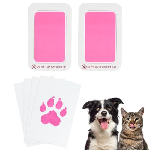 2 Set Paw Print Kit 5.7"x4.1" Paw Print Impression Bright Pink - color: Bright Pink