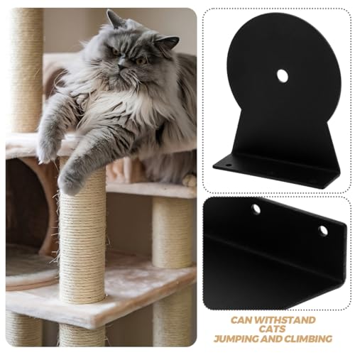Toyvian Cat Wall Furniture Bracket Cat Climbing Pole Bracket for Shelves Steps Scratcher Frames Wall Mounted Kitten Tower Accessory Easy Install with Fixing Accessories for Indoor Activity Space