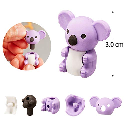 URSKYTOUS 46Pcs Animal Erasers Desk Pets for Kids,Classroom Prizes - style: 46Pcs