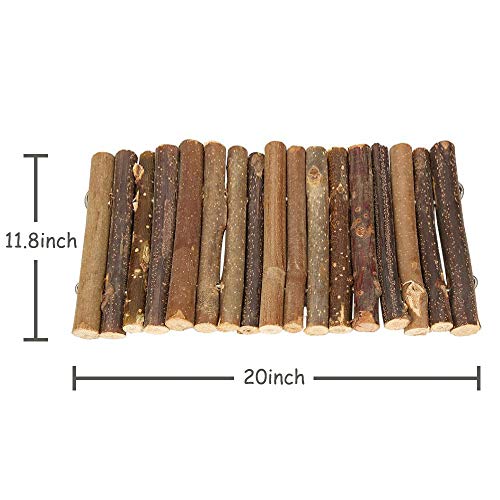 PINVNBY Guinea Pig Wooden Ladder Bridge (20 x 11.8 in) Rabbits Hideout, House, Tunnel, Rodents Chew Toys for Bunny, Chinchillas, Hedgehogs, Ferrets, Rat and Small Animals-Extra Large (Pack of 2) - size: 1 PCS, L ( 20 X 11.8 inches ) (Pack of 2)