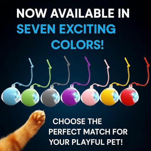 Durable Interactive Cat Toys for Indoor Cats, Dog Toys Ball, Rolling Pet Ball, Smart Automatic Cat Chase Balls Toy, Interactive Dog Toys Speedy Tail,Kitten & Cat Toys Interactive (Purple) - color: PURPLE