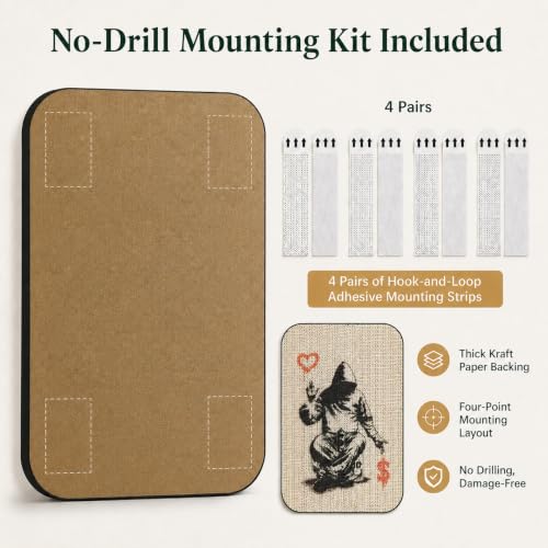 Cat Wall Scratcher, Art Cat Scratching Board for Indoor Cats - color: Love Over Money